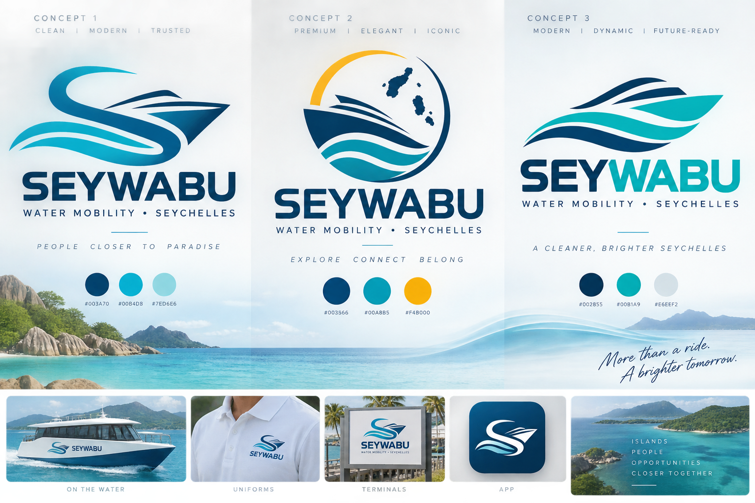 SEYWABU — stylised S and passenger boat logo